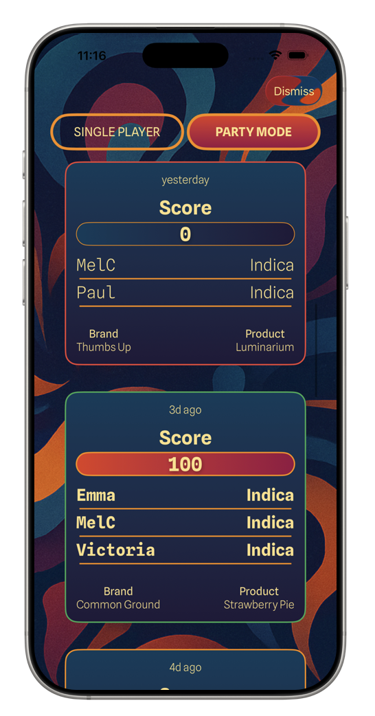 Party high scores