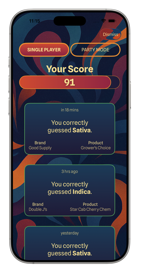 Single player high scores